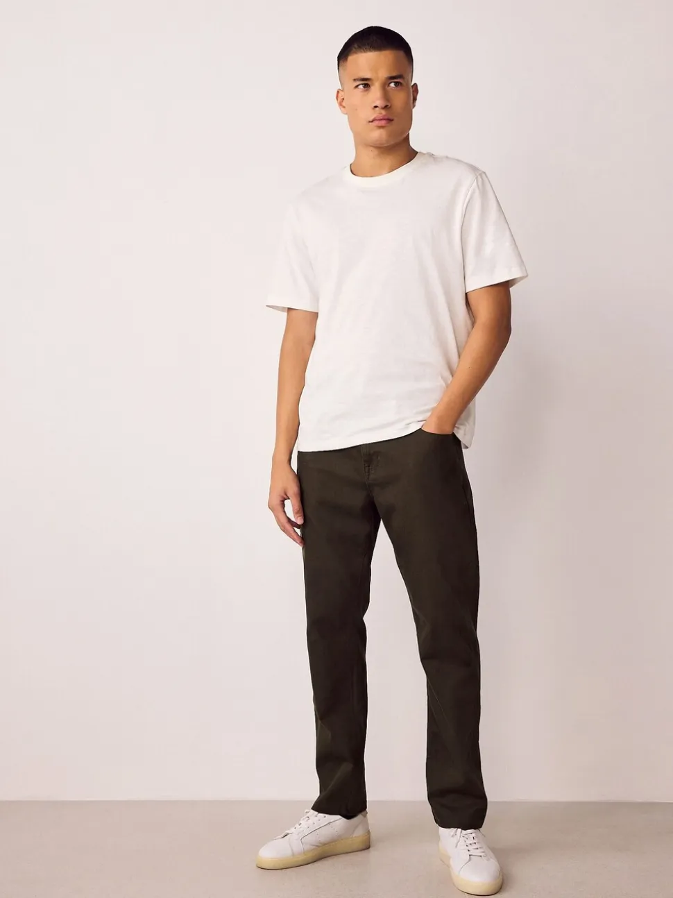 Bruin - Enkele - Slim fit klassieke stretchy jeans