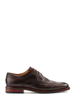Bruin - Jones Bootmaker Longwood suède derby-brogueschoenen