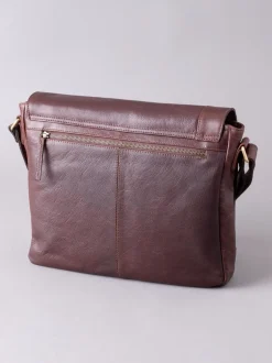 Bruin - Lakeland Leather Grote Keswick Leren Messenger-tas