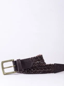 Bruin - Lakeland leren gevlochten Howbeck riem