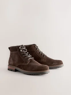 Bruin - Leren hoge schoenen
