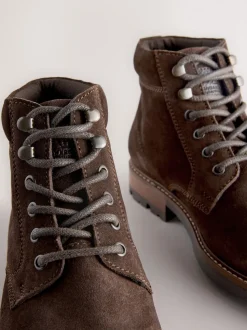 Bruin - Leren hoge schoenen