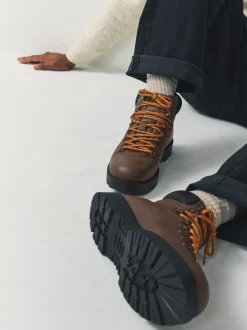 Bruin - Leren wandelschoenen