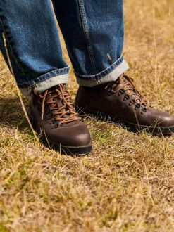 Bruin - Leren wandelschoenen