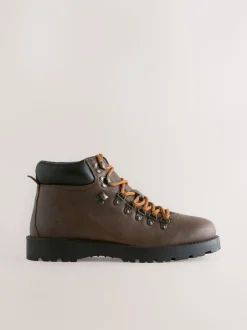 Bruin - Leren wandelschoenen