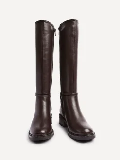 Bruin - Linzi Power High Leg Boots With Stretch Side Panel and Buckle Detail