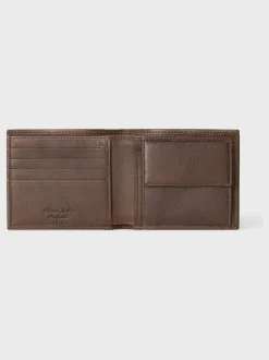 Bruin - Osprey London The Compass leren muntenportemonnee