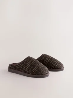 Bruin - Pantoffelmuiltjes met ruitjes
