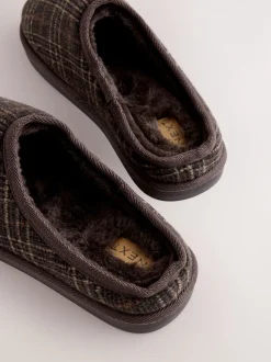 Bruin - Pantoffelmuiltjes met ruitjes