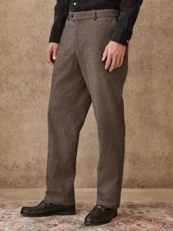 Bruin - Regular Fit Smart Brushed Cotton Textured Trousers