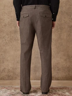Bruin - Regular Fit Smart Brushed Cotton Textured Trousers