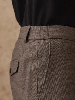 Bruin - Regular Fit Smart Brushed Cotton Textured Trousers