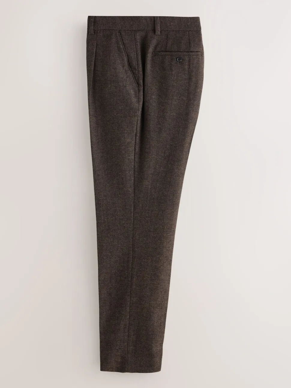 Bruin - Regular Tapered Fit Smart Textured Trousers With Wool