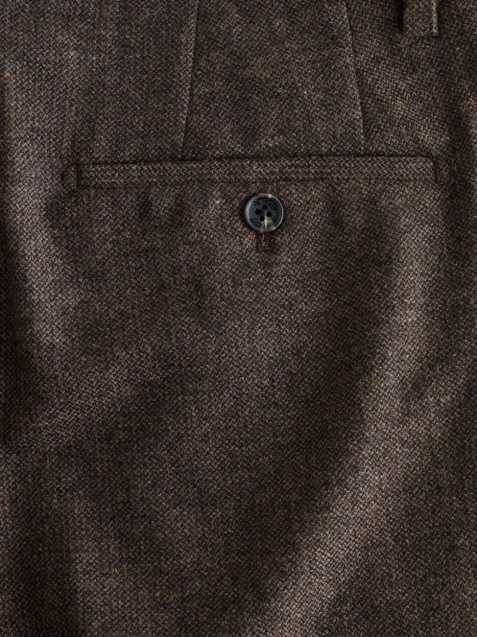 Bruin - Regular Tapered Fit Smart Textured Trousers With Wool