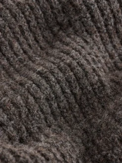 Bruin - Rib Texture Zip Through Cardigan with Wool