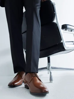 Bruin - River Island Wide Fit Leather Formal Derby Shoes