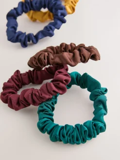 Bruin - Set van 5 scrunchies