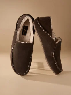 Bruin - Signature Kickdown suède moccasinpantoffels