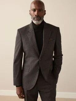 Bruin - Slim Fit Signature Cerruti Italian Wool Puppytooth Suit Jacket
