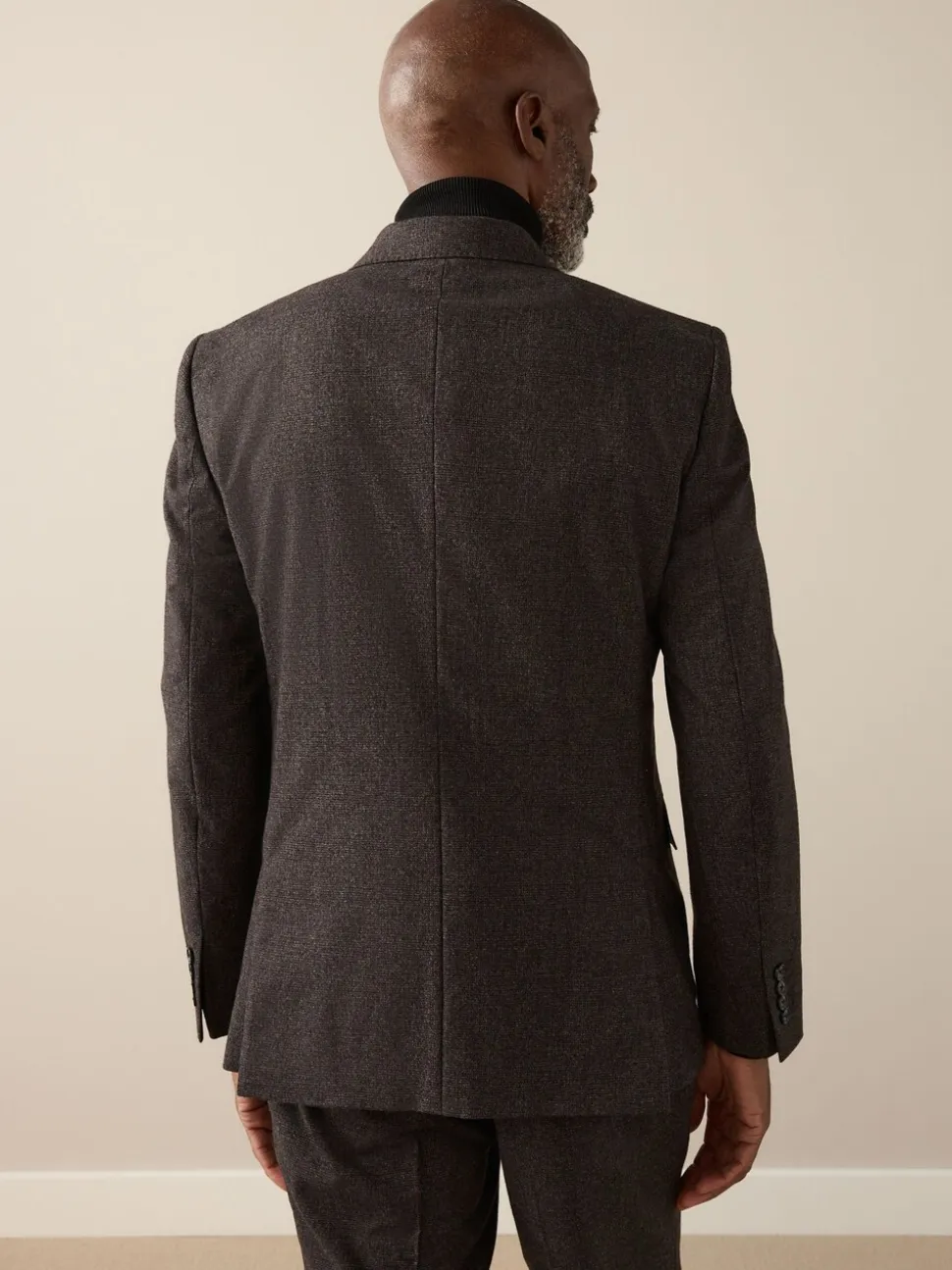 Bruin - Slim Fit Signature Cerruti Italian Wool Puppytooth Suit Jacket