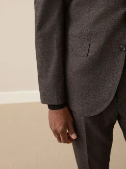 Bruin - Slim Fit Signature Cerruti Italian Wool Puppytooth Suit Jacket