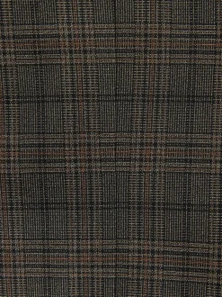 Bruin - Slim-fit maatgesneden pak met ruiten: colbert