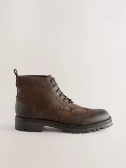 Bruin - Tall Chunky Lace-Up Brogue Boots
