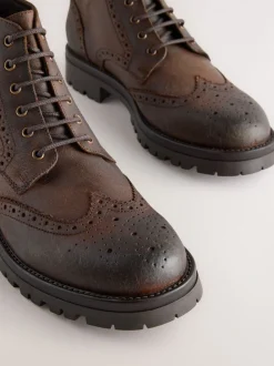 Bruin - Tall Chunky Lace-Up Brogue Boots