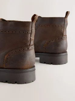 Bruin - Tall Chunky Lace-Up Brogue Boots