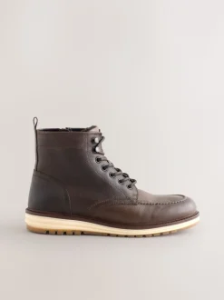 Bruin - Tall Leather Apron Toe Boots