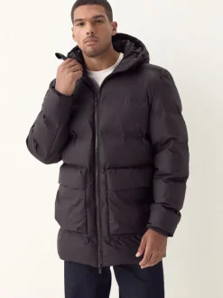 Bruin - ThermoGen regenbestendig rubberen pufferjas