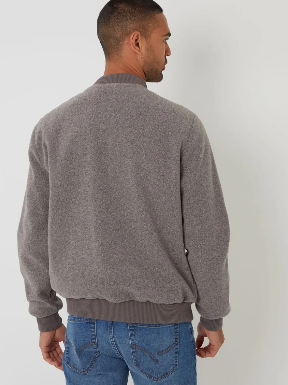 Bruin - Threadbare Faux Wool Brushed Bomber Jacket