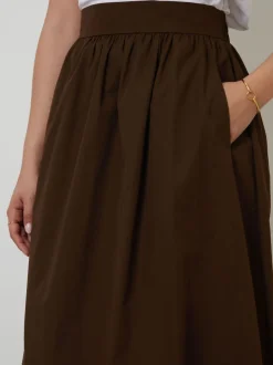 Bruin - Threadbare Midi rok met zakken