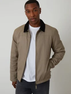 Bruin - Threadbare Zip Through Lightweight Jacket With Quilting