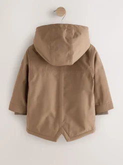 Bruin - Waterdichte parka met borgvoering (3mnd -7jr)