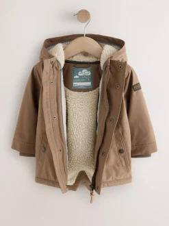 Bruin - Waterdichte parka met borgvoering (3mnd -7jr)