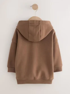 Bruin - Zachte hoodie met lange mouwen (3mnd-7jr)