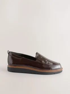 Bruin gepantenteerd - Forever Comfort® Slip On Clean Chunky Sole Loafers