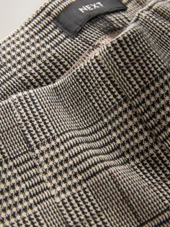 Bruin geruit - Legging van ponte-stof