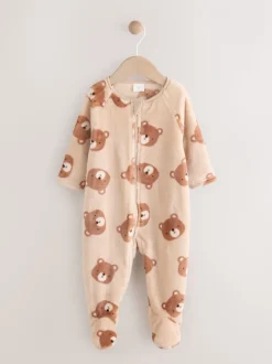 Bruin met beer - Fleece babypyjama