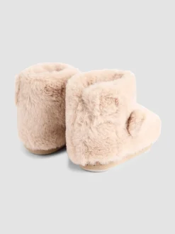 Bruin met beer - JoJo Maman Bébé Plush Slipper Boots