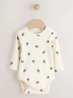 Bruin met bruine beer - Corduroy bretelbroeken en Bodysuit set (0mnd-2jr)