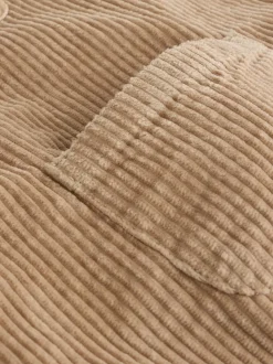 Bruin met bruine beer - Corduroy bretelbroeken en Bodysuit set (0mnd-2jr)