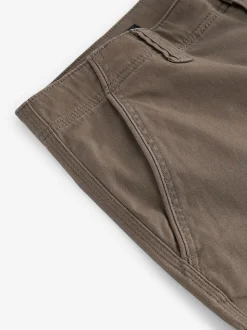 Bruin met paddenstoel - Slim Fit - Katoenen cargostretchbroek