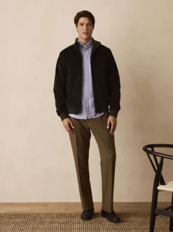 Bruin pied-de-poule - Slim Fit - Smart Textured Trousers