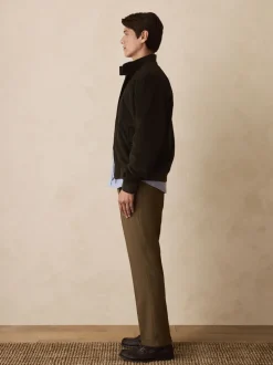 Bruin pied-de-poule - Slim Fit - Smart Textured Trousers