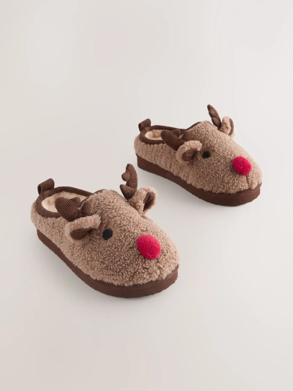 Bruin rendier - Kerstmis Gezellige Pantoffel Muiltjes
