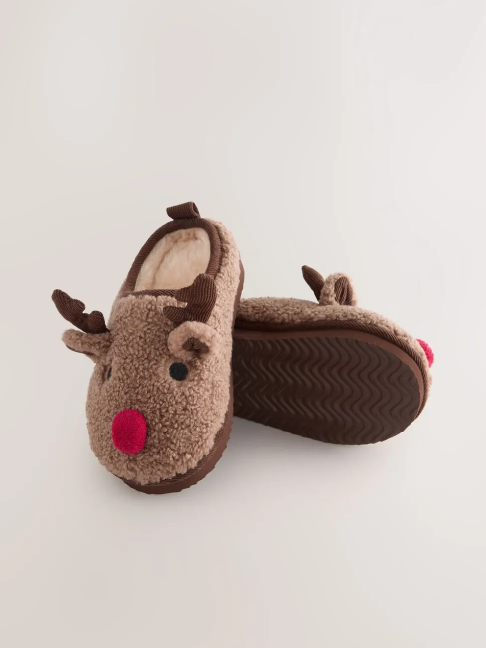 Bruin rendier - Kerstmis Gezellige Pantoffel Muiltjes