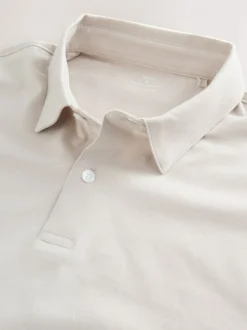 Bruin/Blauw/Naturel - Set van 3 jersey poloshirts met korte mouwen