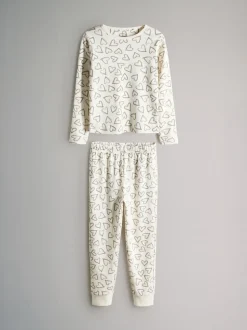 Bruin/crèmekleurig - The Set verpakking van 4 behaaglijke katoenen jersey pyjama's